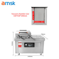Machine de mise sous vide industrielle à double chambre DZ-600 pour emballage alimentaire en plastique thermoformé