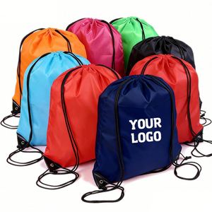 Mochilas de Poliéster al por Mayor, Bolsas con Cordón, Logotipo Personalizado, Bolsas Impermeables de Nailon con Cordón, Bolsas Deportivas con Cordón - Product Image 1