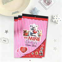 Livre d'autocollants pour la Saint-Valentin (226 autocollants), bloc d'autocollants mignons avec ours et lapins pour les cadeaux de fête, les récompenses en classe et la décoration de cadeaux