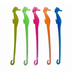 100pcs Cocktail đá uống khuấy nhựa nhiệt đới Flamingo bán buôn sự gian lận gậy - Product Image 5