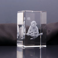 Honneur de cristal personnalisé cristal 3D gravé au Laser K9 clair cristal bloc Cube Souvenir cadeau