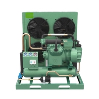 S4G-12.2Y 12HP Unité de condensation à compresseur semi-hermétique bi-étagé refroidie par air pour 380-480V, avec commande à distance PLC et engrenage pour congélation