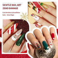 Ensemble de vernis à ongles de Noël transfrontalier, 6 pièces, nouveau motif sapin de Noël, séchage rapide, à base d'eau, sans cuisson, logo personnalisé