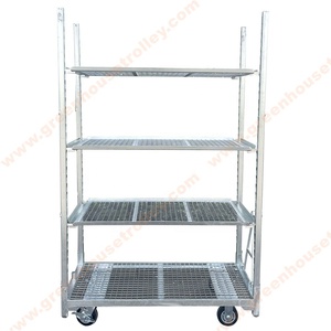 Chariot de pépinière galvanisé à chaud chariot de semis de fleurs chariot de plantes danoises supports de chariot de jardin centre de plantes chariot danois - Product Image 2