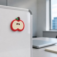 Appelschijf Fruit Thema Zachte PVC Rubber Koelkastmagneet 3D Gepregeerd Schattig Aangepast Logo Koelkastdecoratie voor Huis Keuken Cadeau