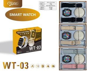 2026 WT-03 Affordable Smart Watch Set Dual Straps With Earbuds Wireless Ear Clip Outdoor Sports Smart Wrist Watch Auriculares - Product Image 4