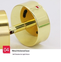 Lampe sur rail en métal doré moderne de luxe en aluminium, projecteur COB orientable à 360° pour magasin, galerie, café, éclairage d'ambiance