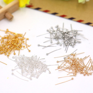 เข็มกลัดโลหะประดับลูกปัดทรงกลม เงิน ทอง KC ชุบสีขาว แพ็ค 2000 ชิ้น สำหรับงาน DIY และเครื่องประดับทำมือ - Product Image 2