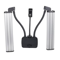 Lampe de beauté LED à double bras flexible à luminosité réglable, avec pince pour téléphone, pour photographie