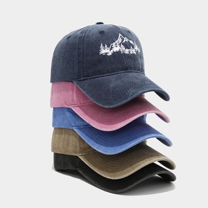 Casquette de baseball vintage délavée unisexe de haute qualité pour Amazon broderie de forêt de montagne pour les sports de plein air Jungle Them - Product Image 2