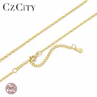 Czcity Groothandel 925 Sterling Zilveren Ketting Twisted Singapore Touw Water Golf Ketting