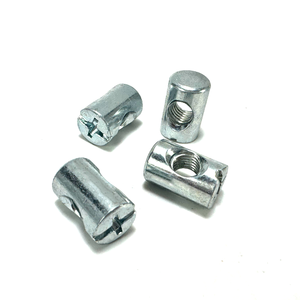 Écrou cylindrique à fente pour meubles sur mesure, plaqué zinc, pour connexion par goujon, goujon croisé, écrou à barillet - Product Image 1