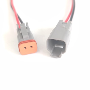 2 Pin DT04-2P DT06-2S Deutsch DT serisi araba su geçirmez fiş elektrik konnektör kablo tesisatı LED sis lambası uzatma kabloları - Product Image 4