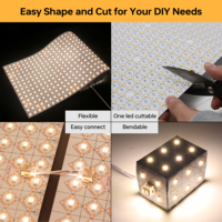 Lámina LED Ultrafina de Alta Densidad con 320 LEDs Brillantes Multicolores, Matriz Personalizable, Panel de Luz LED Flexible en Rollo