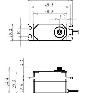 High Speed <b>Brushless</b> Digital Servo 7.4V 55KG All Metal Waterproof BLS4355 for 1/8 1/10 <b>RC</b> <b>Car</b> Truck Robot - Product Image 5