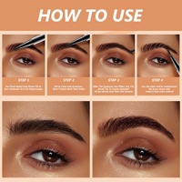 OEM Vente en gros Crayon à sourcils liquide cosmétique Maquillage Séchage rapide Waterproof Vegan Liquid Black Brown Brow Pen Private Label