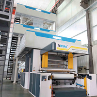 Machine de fabrication de films HDPE/PVC à co-extrusion 3 couches entièrement automatique avec mesure de épaisseur rotative de précision HWYAA CE ISO9001 Efficace