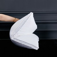 Oreiller de lit en duvet d'oie de haute qualité, design personnalisé, doux pour le sommeil, 100% coton, couleur unie, doux et confortable pour la maison