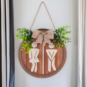 Nuova toilette in <span class=keywords><strong>legno</strong></span> dipinta di genere natalizia eco-friendly casa decorativa porta a muro - Product Image 1