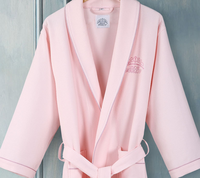 Peignoir de bain élégant en coton pur brodé avec logo personnalisé 5 étoiles de luxe