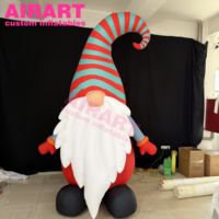 Gnome de Noël gonflable vert menthe, taille personnalisée, Père Noël gonflable de qualité commerciale, homme Père Noël gonflable