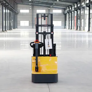 Cina fabbrica walkie elettrico palet stacker batteria al piombo piccola portata elettrica pallet carrello elevatore stacker vendita calda