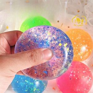 Malt Sugar Filled Stress Relief <b>Ball</b>, Decompression Crystal <b>Squeeze</b> Squishy <b>Ball</b> Slow Rebound Fidget Toy - Product Image 1