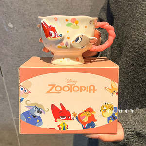 Mug en céramique <span class=keywords><strong>Disney</strong></span> avec poignée, boîte cadeau de dessin animé, tasse à café, thé et lait pour cadeau de Noël, usage au bureau et à la maison - Product Image 1