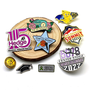 Pins Personalizados <span class=keywords><strong>DIY</strong></span>, Distintivo de Esmalte para Chapéu Hijab, Cartão de Apoio, Broche de Metal com Logotipo Personalizado para Roupas - Product Image 3