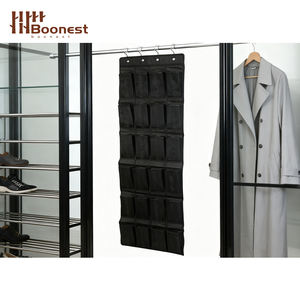 Katlanabilir çevre dostu dokunmamış kumaş kapı ayakkabı organizatörü ile 24 örgü cepler askılı klozet saklama çantası (162x48cm) - Product Image 2