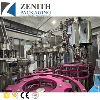 Machine de remplissage d'eau en bouteille plastique entièrement automatique Zenith pour eau minérale/pure, remplissage haute température