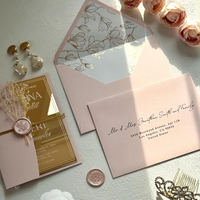Invitations personnalisées en acrylique miroir avec impression UV brillante, design créatif écologique, ensemble d'invitations de mariage, fête de mariage