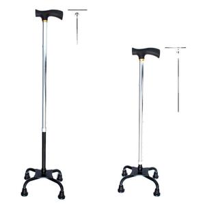 Bastón de Cuatro Patas Ajustable de Aleación de Aluminio Antideslizante, Bastón de Apoyo para Personas Mayores, Ayuda de Movilidad Telescópica - Product Image 4