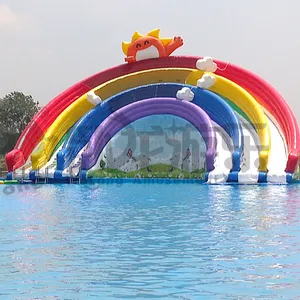 Hot Bán Mùa Hè Kỳ Nghỉ Ngoài Trời Công Viên Nước Vui Trẻ Em Đảng Bouncy Nhà Thương Mại Inflatable Trượt Nước Hồ Bơi