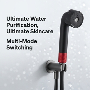 Douche à filtre en plastique à 4 modes de pulvérisation pour usage domestique, soin de la peau et des cheveux, élimination du chlore et des métaux lourds, eau douce, réduit les allergies - Product Image 1