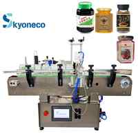 Mesin Pelabel Botol & Stoples Heksagonal Otomatis SKYONE Harga Pabrik Baru untuk Kemasan Kaca, Kertas, Madu, Selai, Kopi, Saus