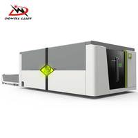 Raycus-máquina de corte láser de fibra, estructura de hierro de fundición de Metal óptico de cobertura completa, 4020-4kw, generador láser, engranaje y estante de 4KW