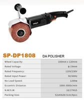 SP-DP1808 SUNPU Polisseuse électrique portative 1200W pour voiture, polissage à sec, polisseuse de verre pour produits de détail automobile, portable