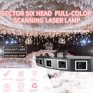 Shangcheng Light 6 Eyes Laser 12w Rgb 6 Head Bar Animation Laser Light Club Festival Splice Laser Light Show