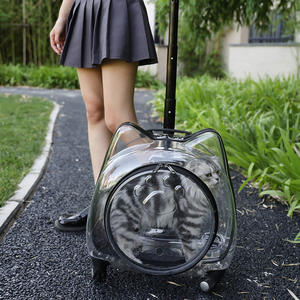 תיק מטען של חיית מחמד שקוף לחלוטין מתוך תרמיל חלל לחיות מחמד לשימוש בעלי חיים קטנים לשימוש רב תכליתי - Product Image 2