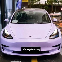 WRAPMASTER 5*59 pieds PET Gloss Violet Star Purple Film vinyle auto-adhésif pour voiture Rouleau de film décoratif