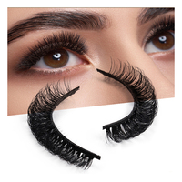 Prix d'usine Faux cils style russe, vente en gros, cils en bande effet russe, boîte en papier, Pestanas