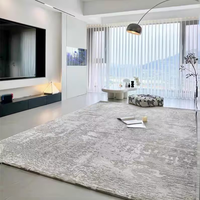 Tapis en polypropylène tufté à poils longs et denses, imperméable, avec envers en latex, couleur unie, moderne, écologique, adapté aux animaux domestiques, pour salon