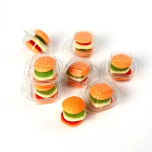 Wholesale New Item Burger Gumdrop Funny Yummy Fast Food Series Fruit Jelly Hamburger Gummy Candy