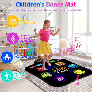 Tapis de danse électronique pour enfants avec 6 lumières LED, musique Bluetooth, 5 modes de <span class=keywords><strong>jeu</strong></span>, cadeaux, jouets - Product Image 5