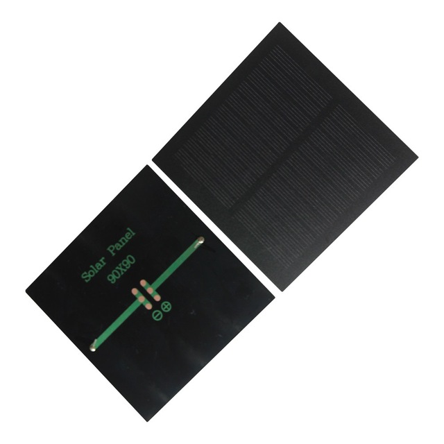 Portable Customized 1.1W 5V Mini Solar Panel Monocrystalline Square Solar Panel 90*90MM for 3.7V Battery Charging