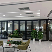 Cloison mobile suspendue en aluminium moderne pour la vente en gros |   Porte coulissante à double vitrage insonorisante mobile 85 mm pour école
