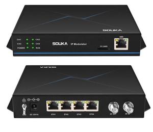 Modulador IP de 4 Portadoras SKD203X con Entrada Gigabit, Remultiplexador TS, Bucle RF, DVB-T T2 ATSC ISDB-T DTMB - Product Image 2