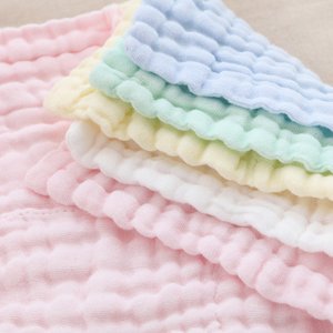RTS <strong>Best</strong> Selling Colorful Natural Cotton Muslin Face Towels 30*30 Quick-Dry <strong>Washcloths</strong> Disposable for <strong>Newborns</strong> Woven Bathroom - Product Image 3