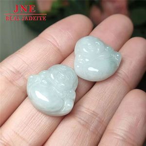 Mini sculpture de <span class=keywords><strong>Bouddha</strong></span> Maitreya de Feitsui du Myanmar, 19 * 20 mm, pendentifs pour enfants, accessoires <span class=keywords><strong>émeraude</strong></span>, vente en gros - Product Image 4
